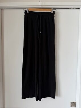 Aritzia Kids Black Wide-Leg Sweatpants with Drawstring